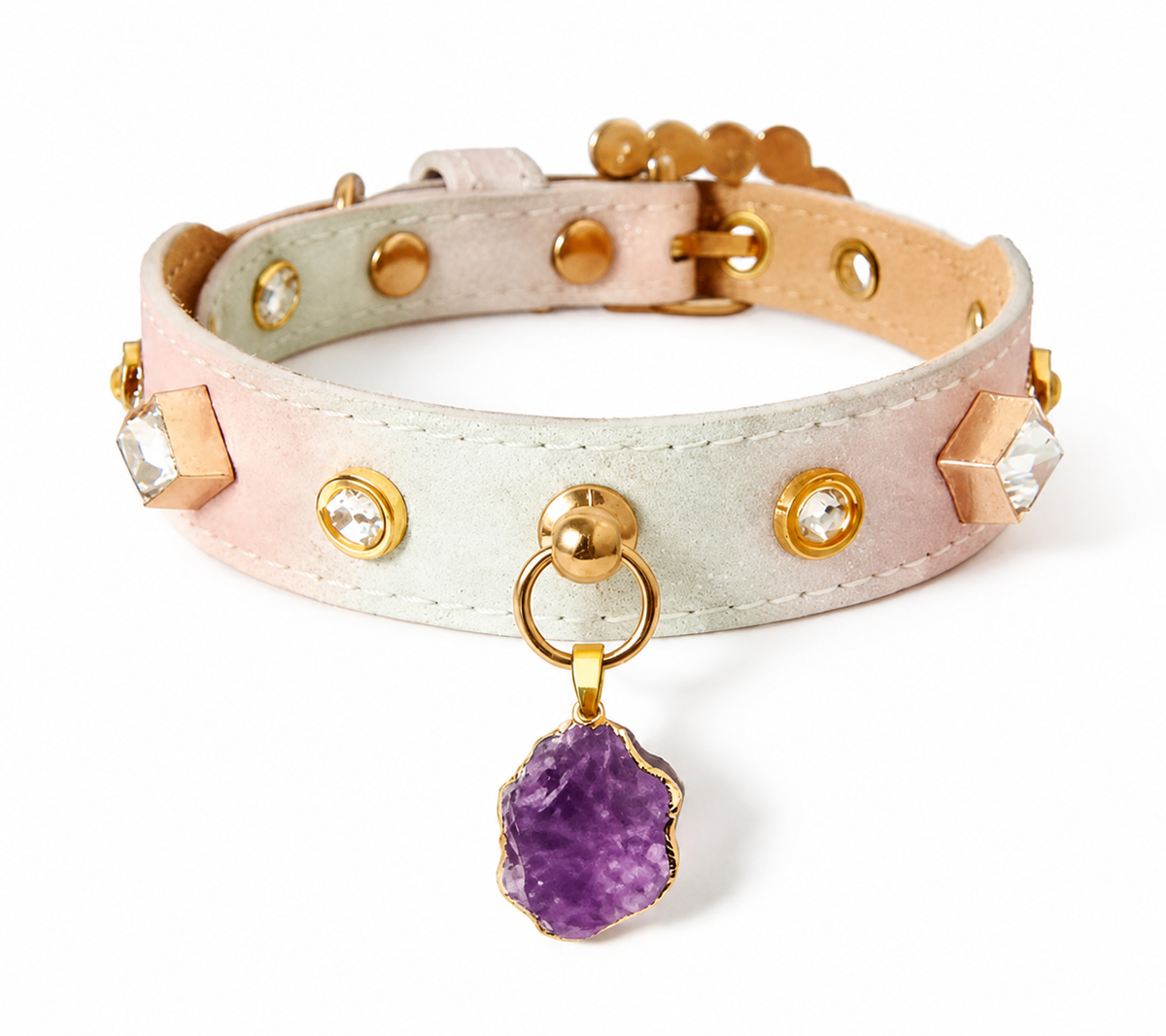 The Pink Lady — Personalized Crystal Pet Collar