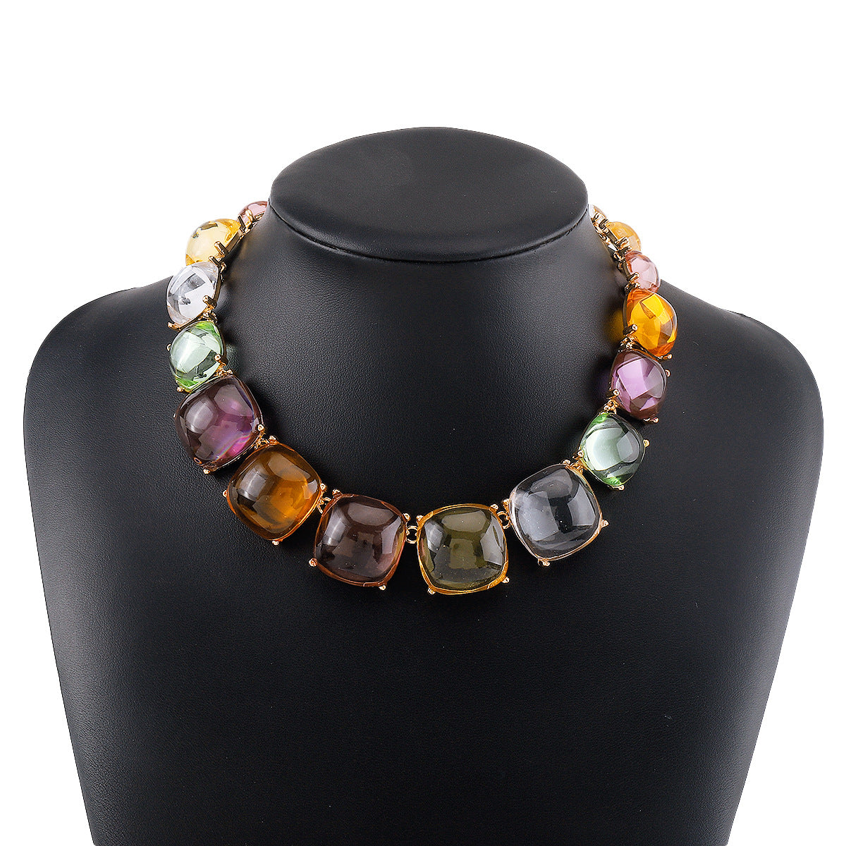Bohemian Colorblock Jelly Choker Necklace