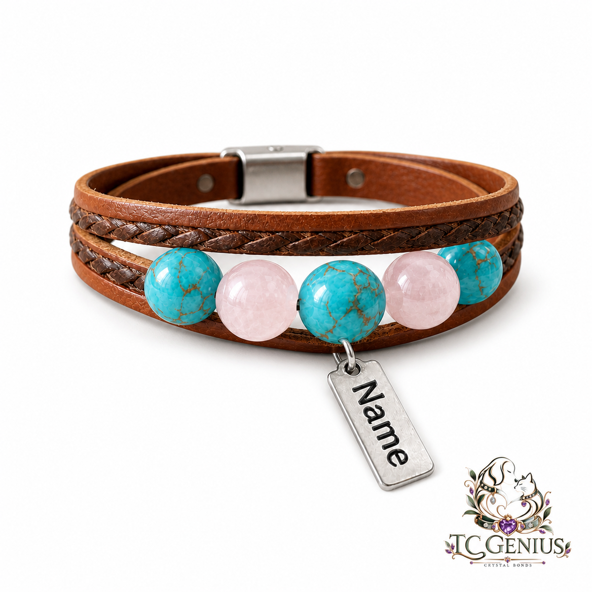 The Knight — Custom Crystal Leather Pet Collar