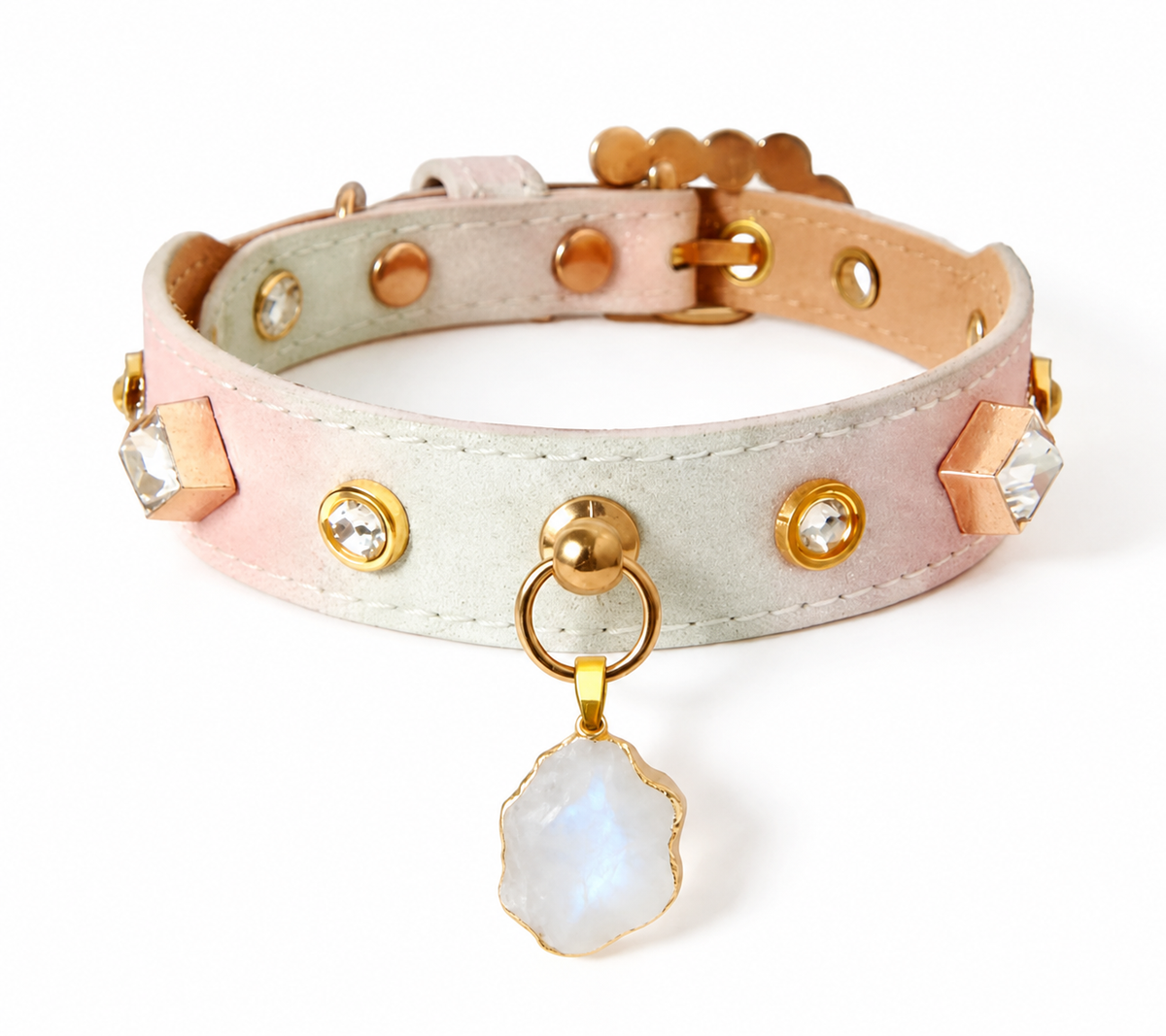 The Pink Lady — Personalized Crystal Pet Collar