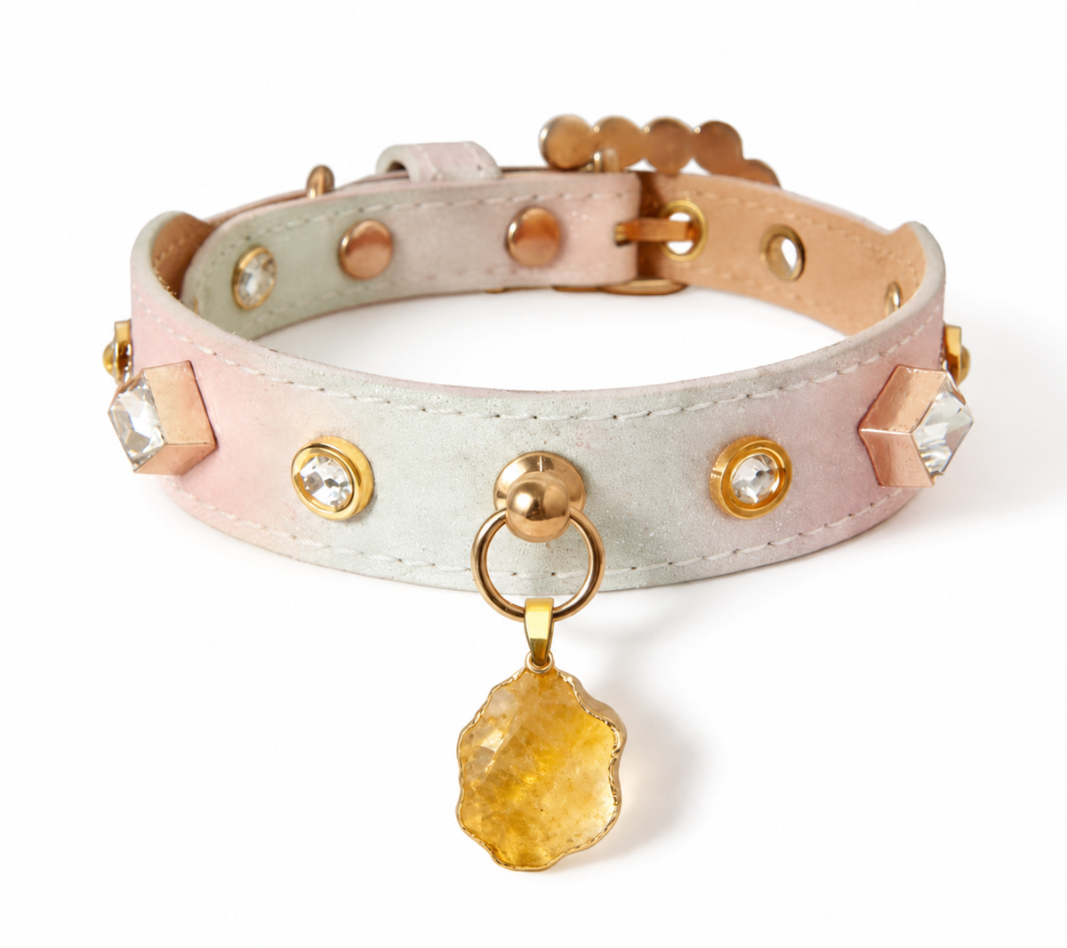 The Pink Lady — Personalized Crystal Pet Collar