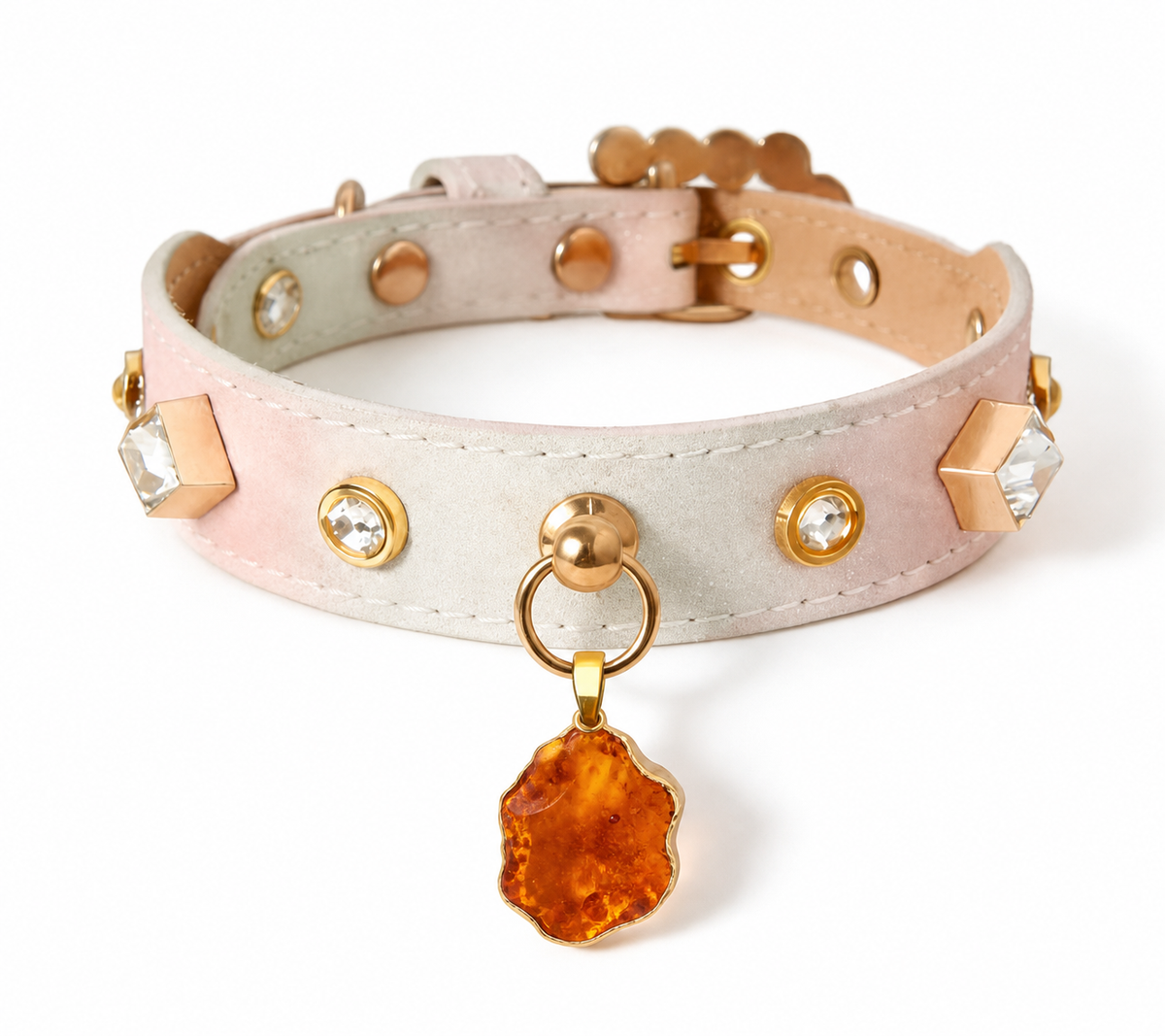 The Pink Lady — Personalized Crystal Pet Collar