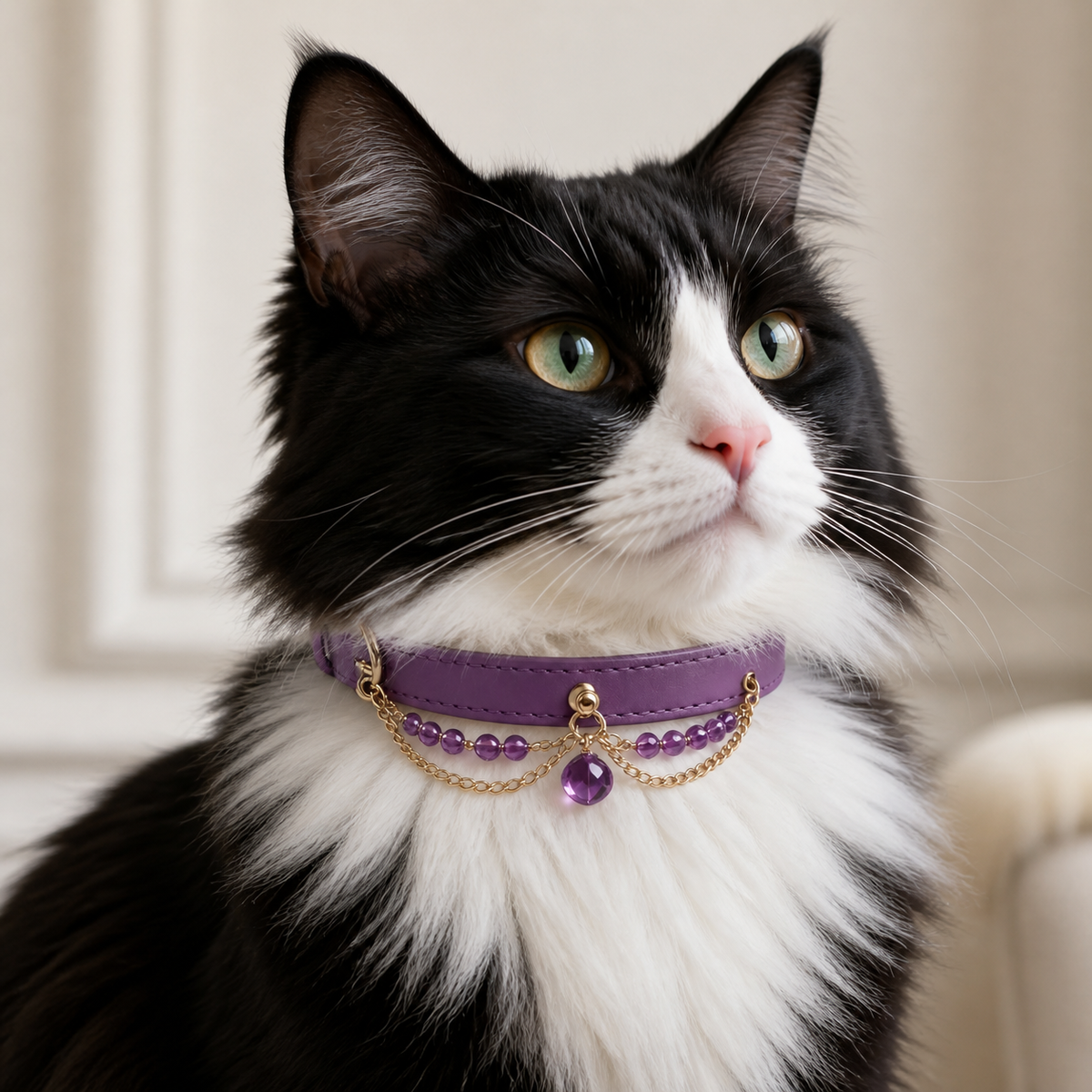 The Queen — Custom Crystal Leather Pet Collar