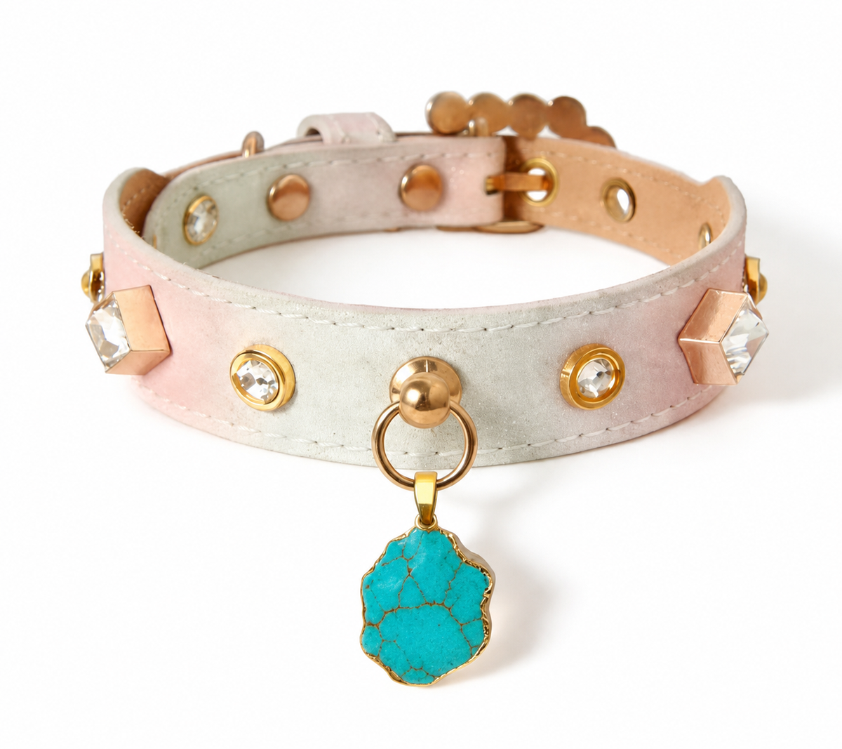 The Pink Lady — Personalized Crystal Pet Collar