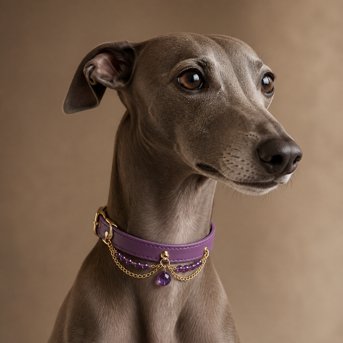 The Queen — Custom Crystal Leather Pet Collar
