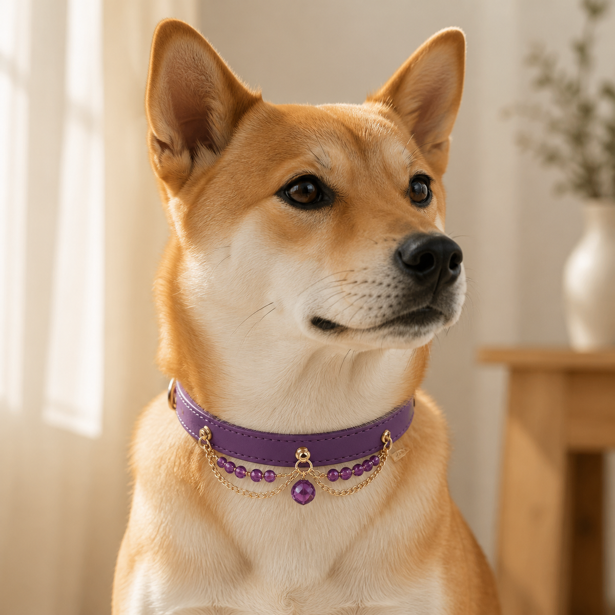 The Queen — Custom Crystal Leather Pet Collar