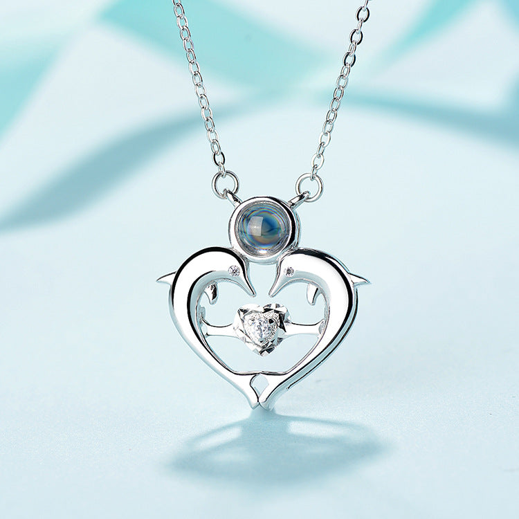 Dolphin Projection Necklace