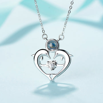Dolphin Projection Necklace