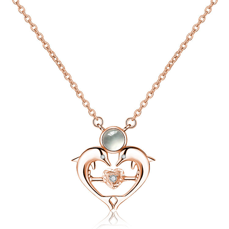 Dolphin Projection Necklace