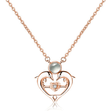 Dolphin Projection Necklace