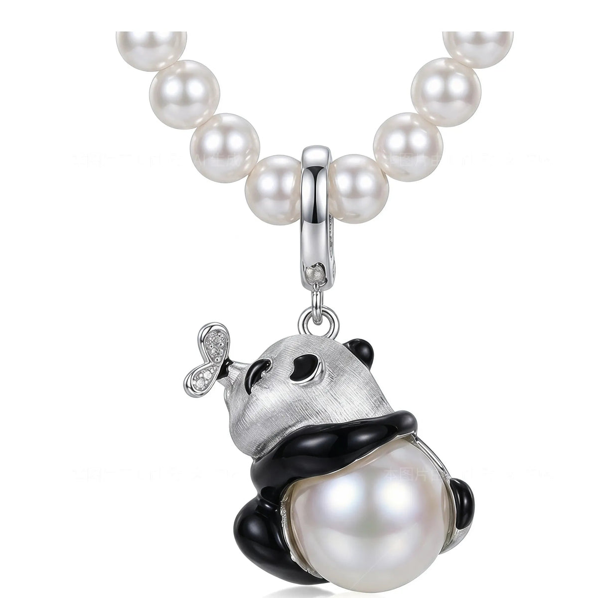 3D Panda Pearl Necklace