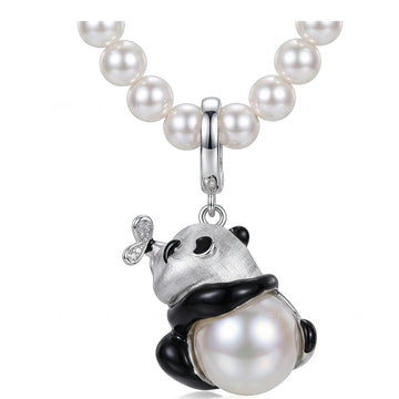 3D Panda Pearl Necklace