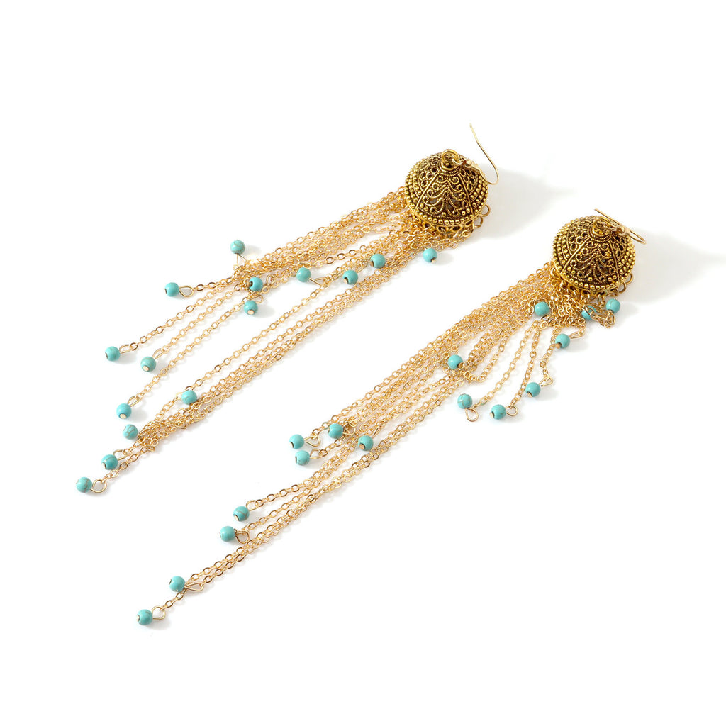 Vintage Castle Tassel Earrings