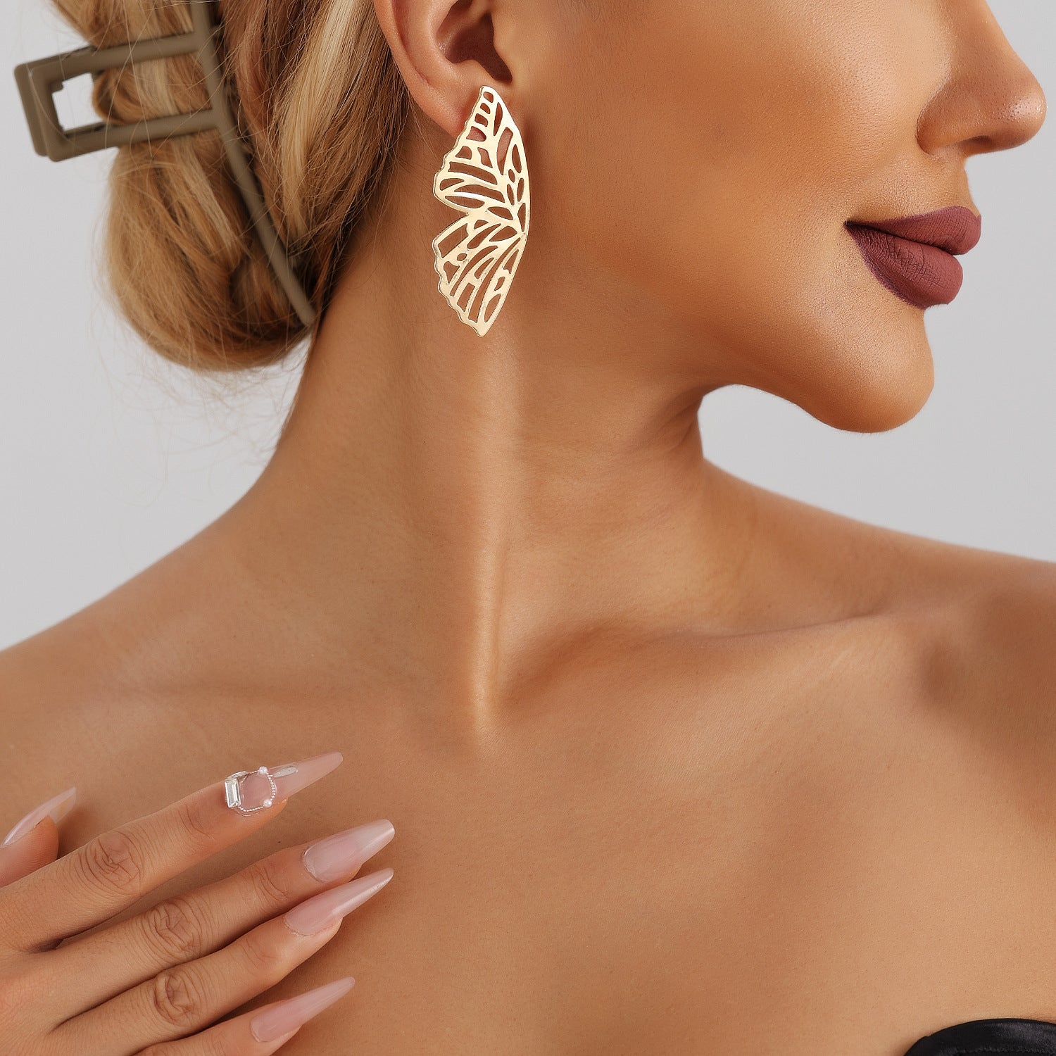Oversized Exaggerated Butterfly Earrings