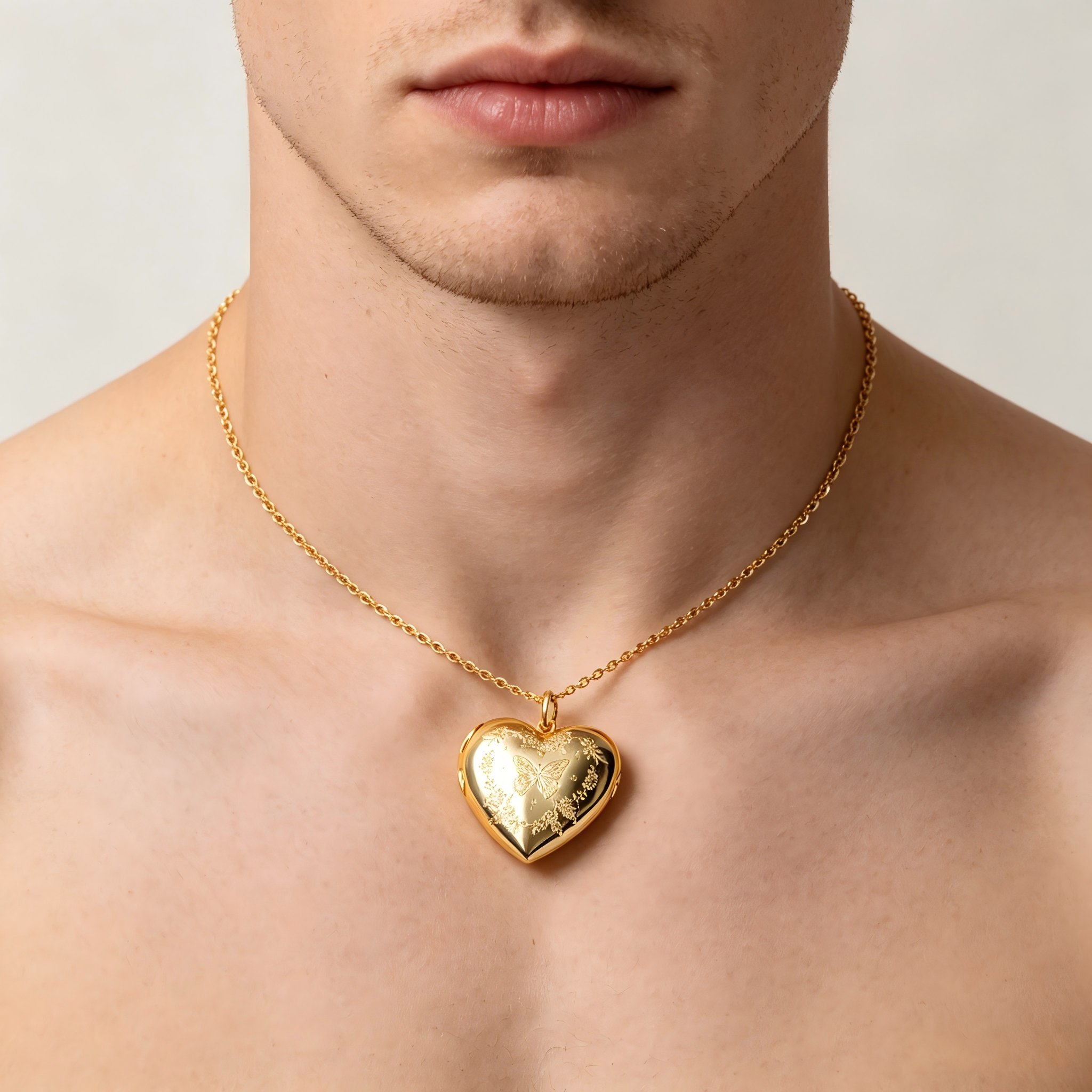 Dainty Gold Heart Locket Pendant Necklace - Keepsake Jewelry for Her