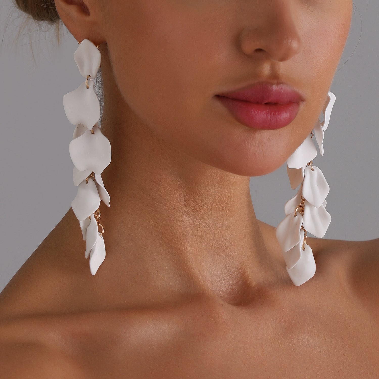 Vintage Colorful Flower Petal Earrings