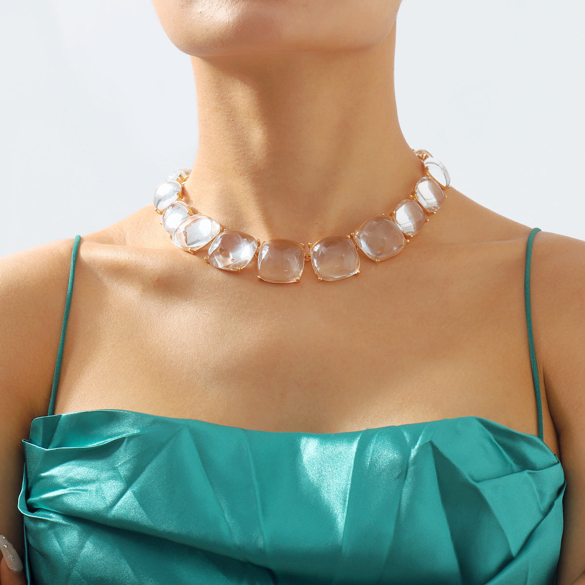 Bohemian Colorblock Jelly Choker Necklace