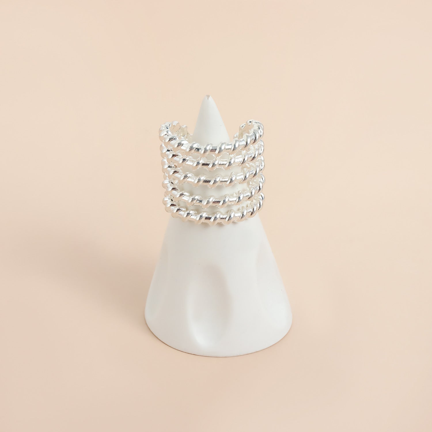 Spiral Open Ring Set