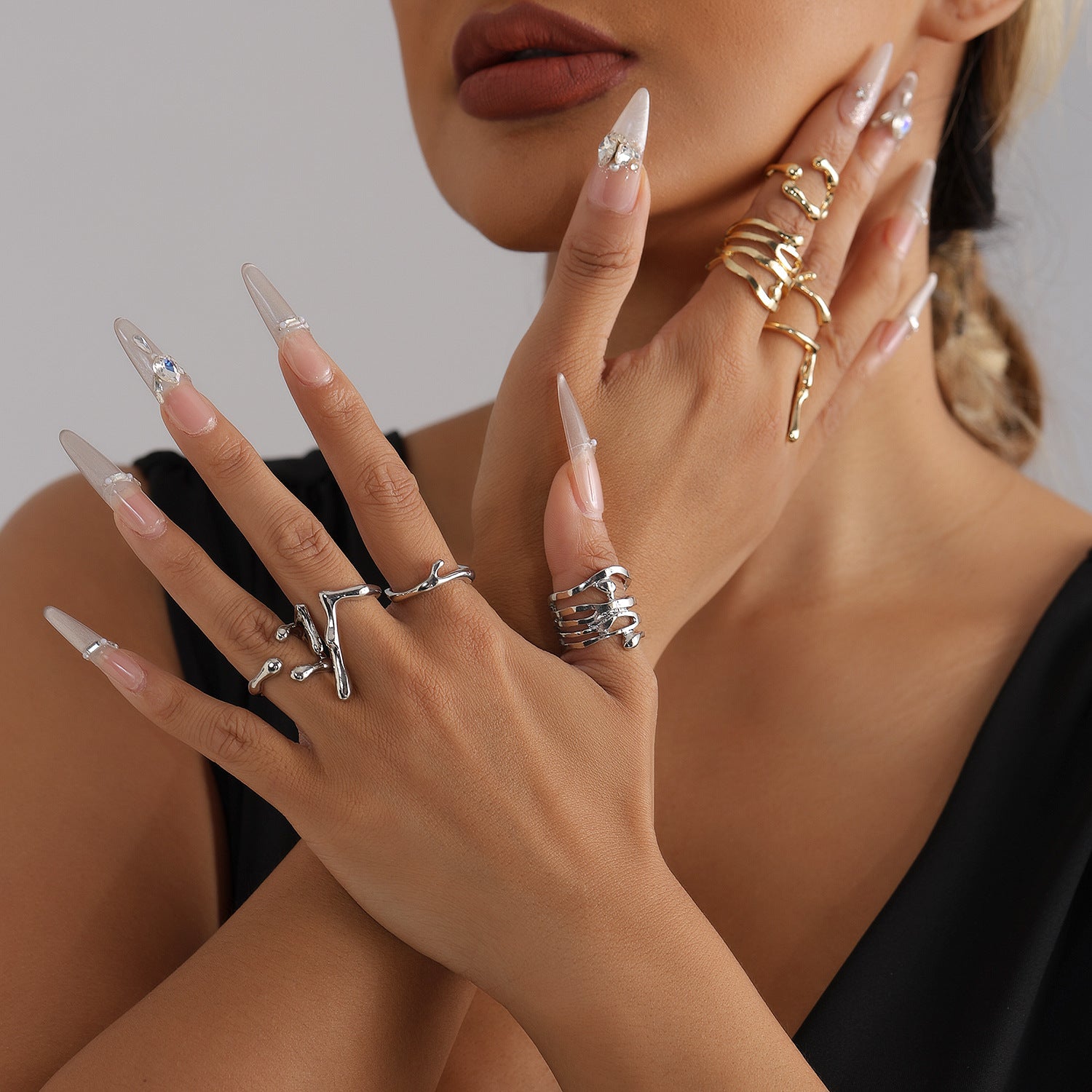Vintage Line Irregular Ring