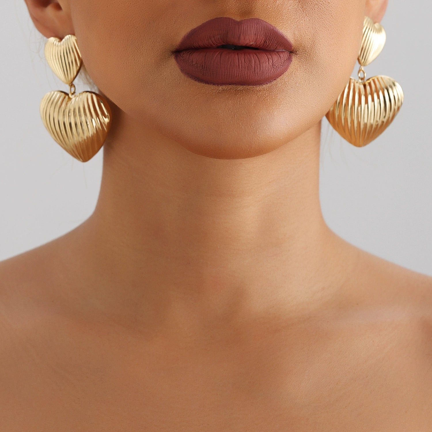 Vintage Heart Charm Earrings