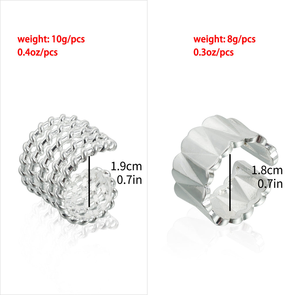 Spiral Open Ring Set