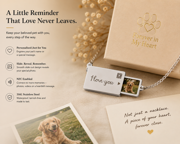 Personalised Pull-Out Photo NFC Memorial Necklace