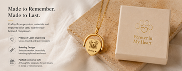 Personalised Rotating Pet Portrait Memorial Necklace