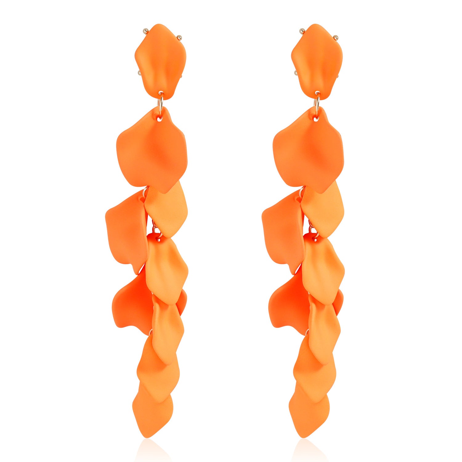 Vintage Colorful Flower Petal Earrings