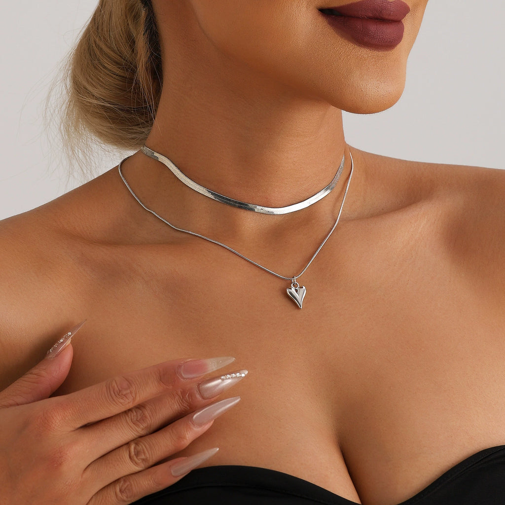 Double Layer Herringbone Necklace