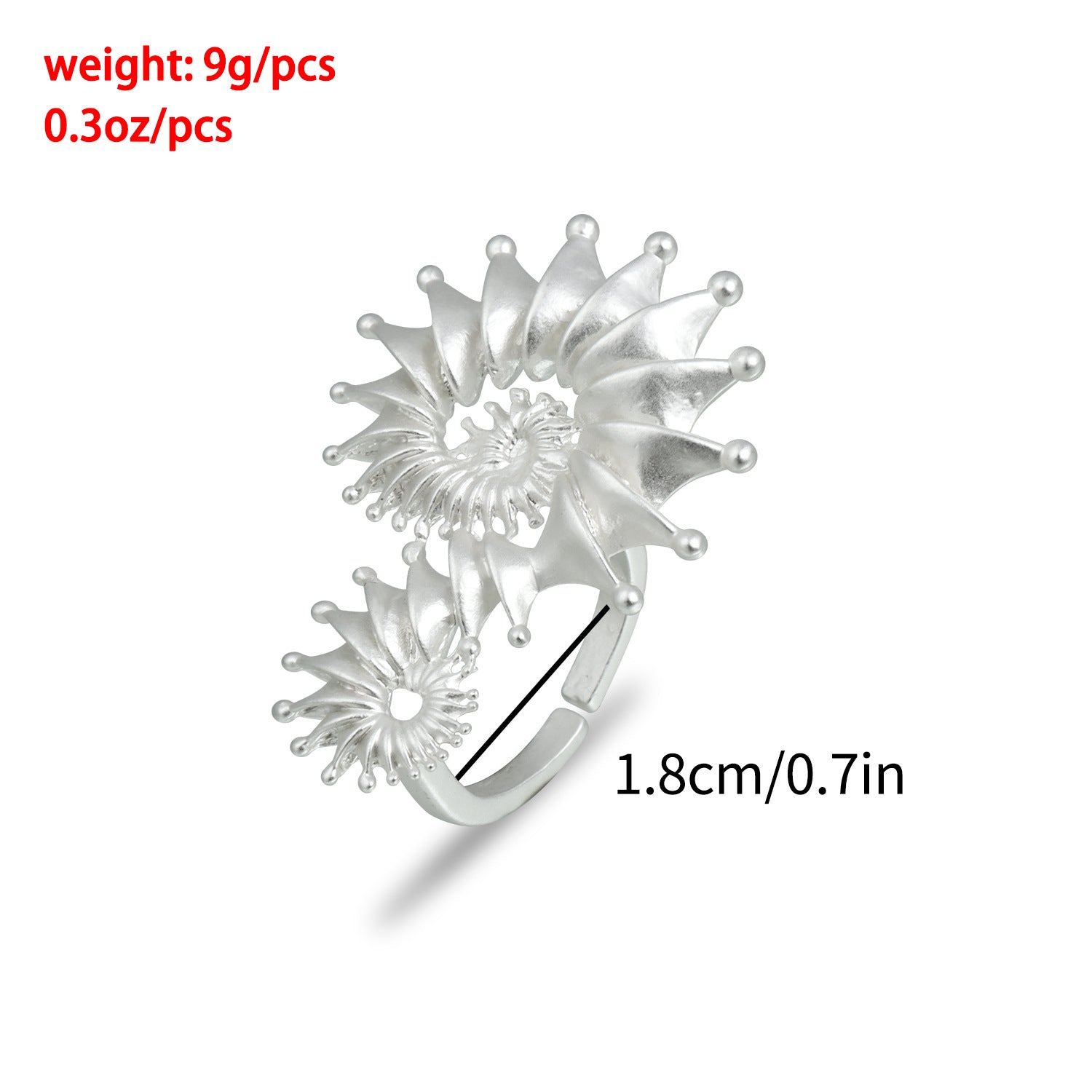 Spiral Open Ring Set