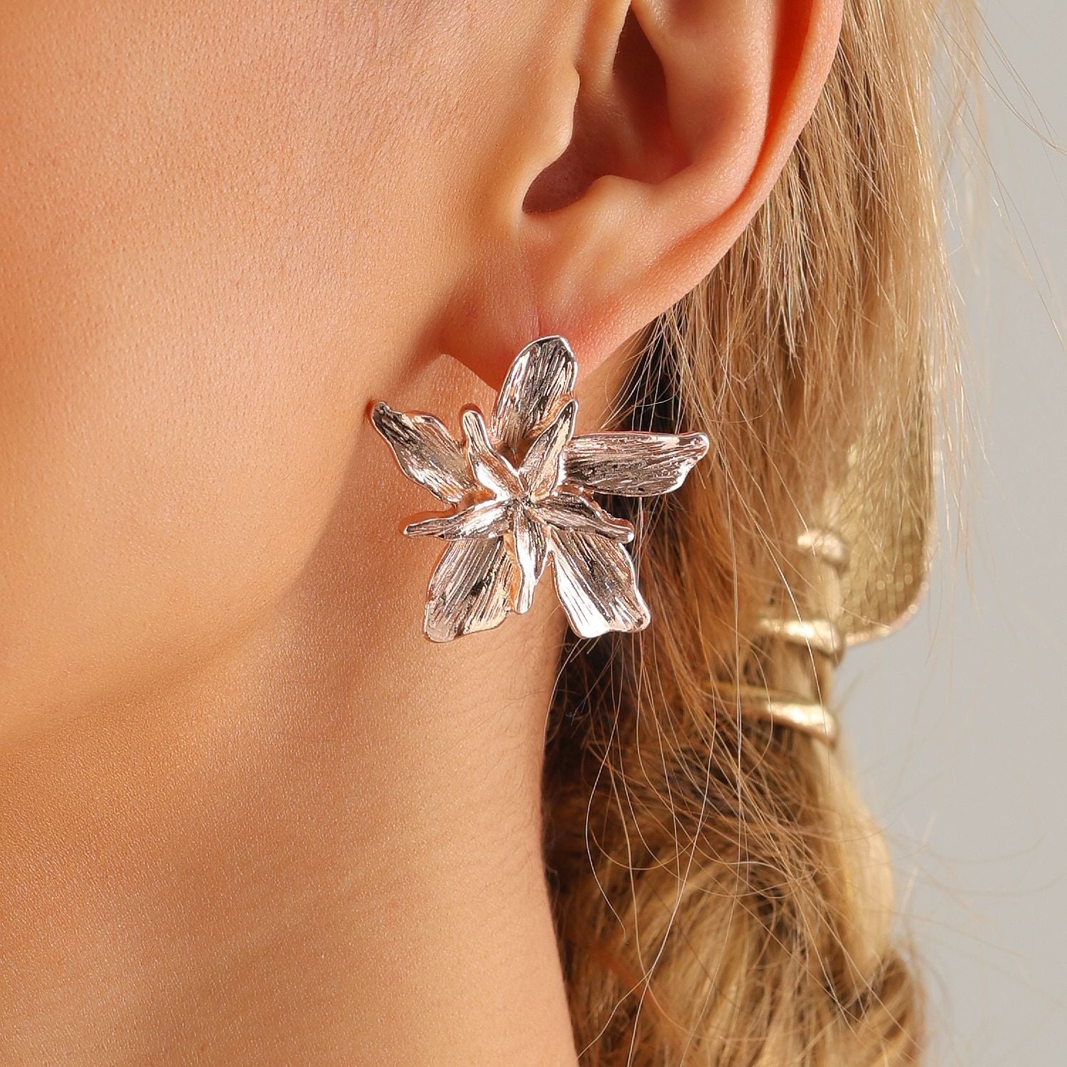 Floral Geometric Earrings