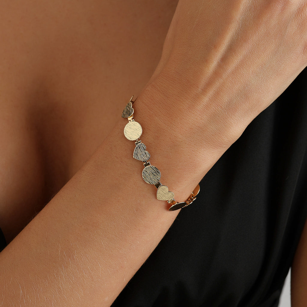 Geometric Heart Pull-Wire Jewelry Set