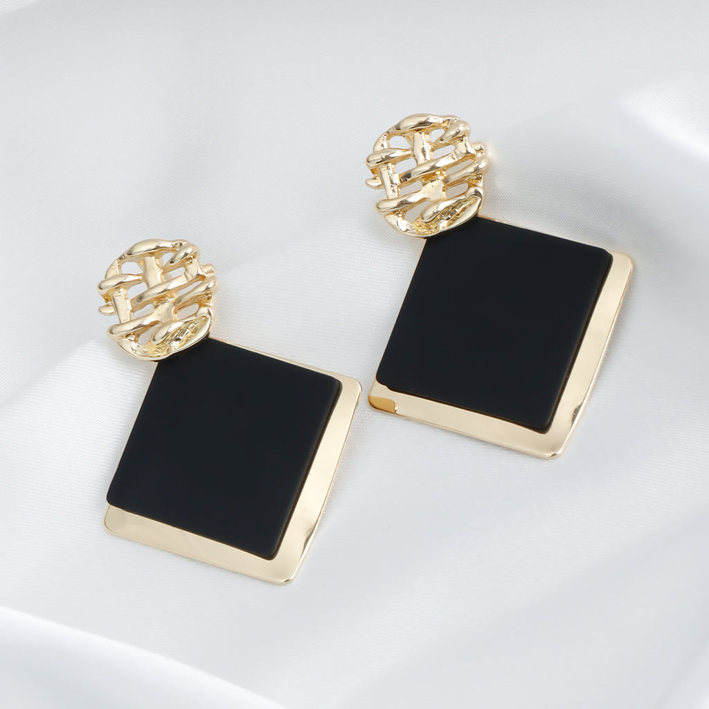 Geometric Square Sequin Earrings