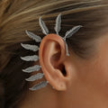 Metal Feather Earcuff Earrings