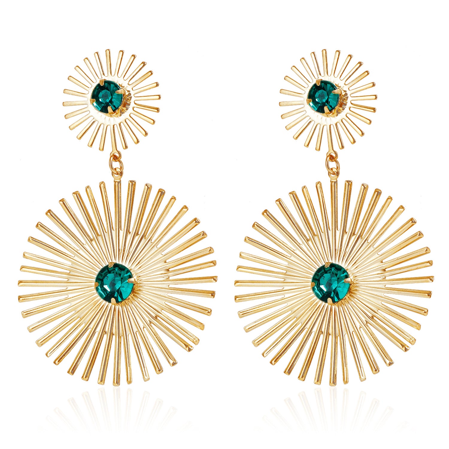 Spiked Zircon Statement Earrings