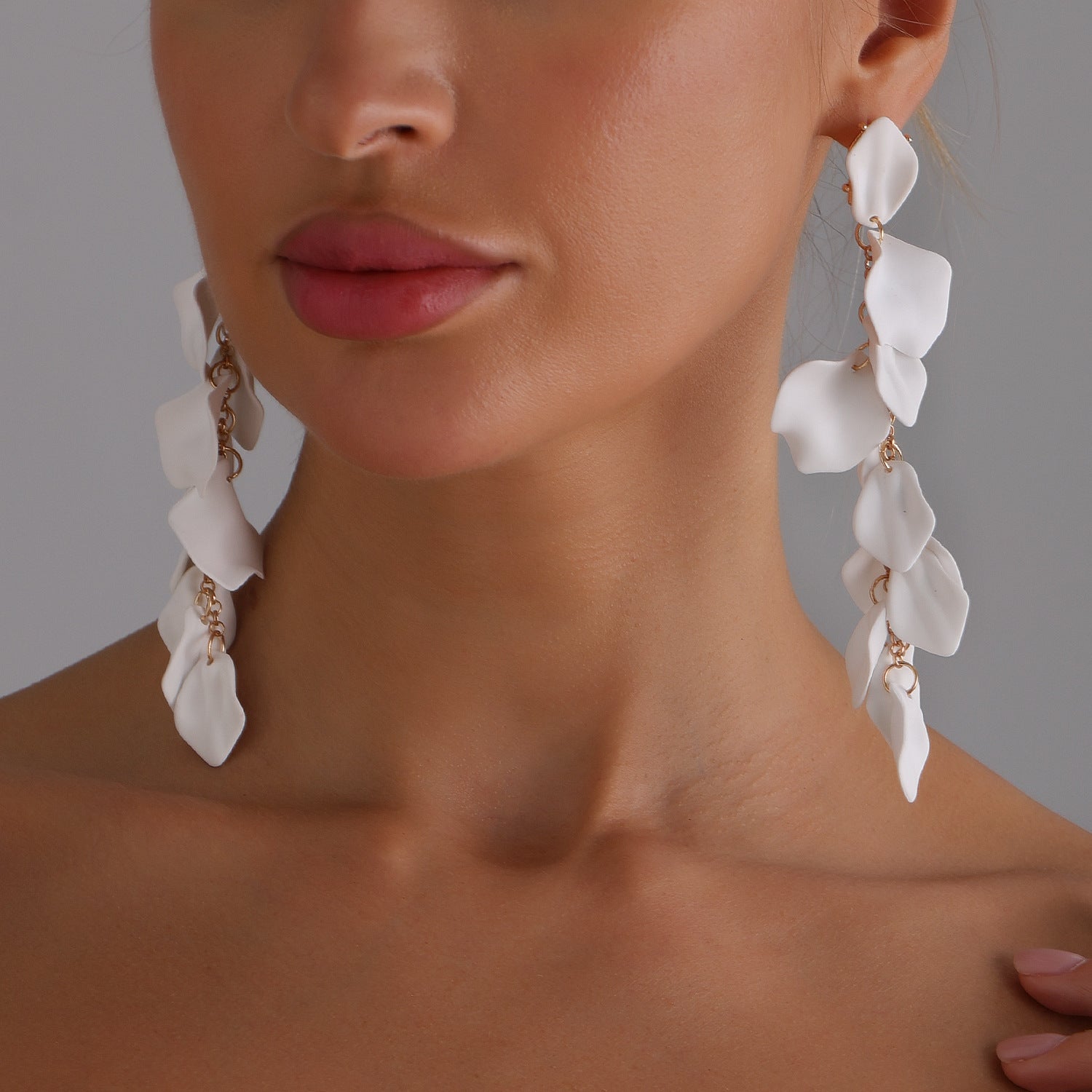 Vintage Colorful Flower Petal Earrings