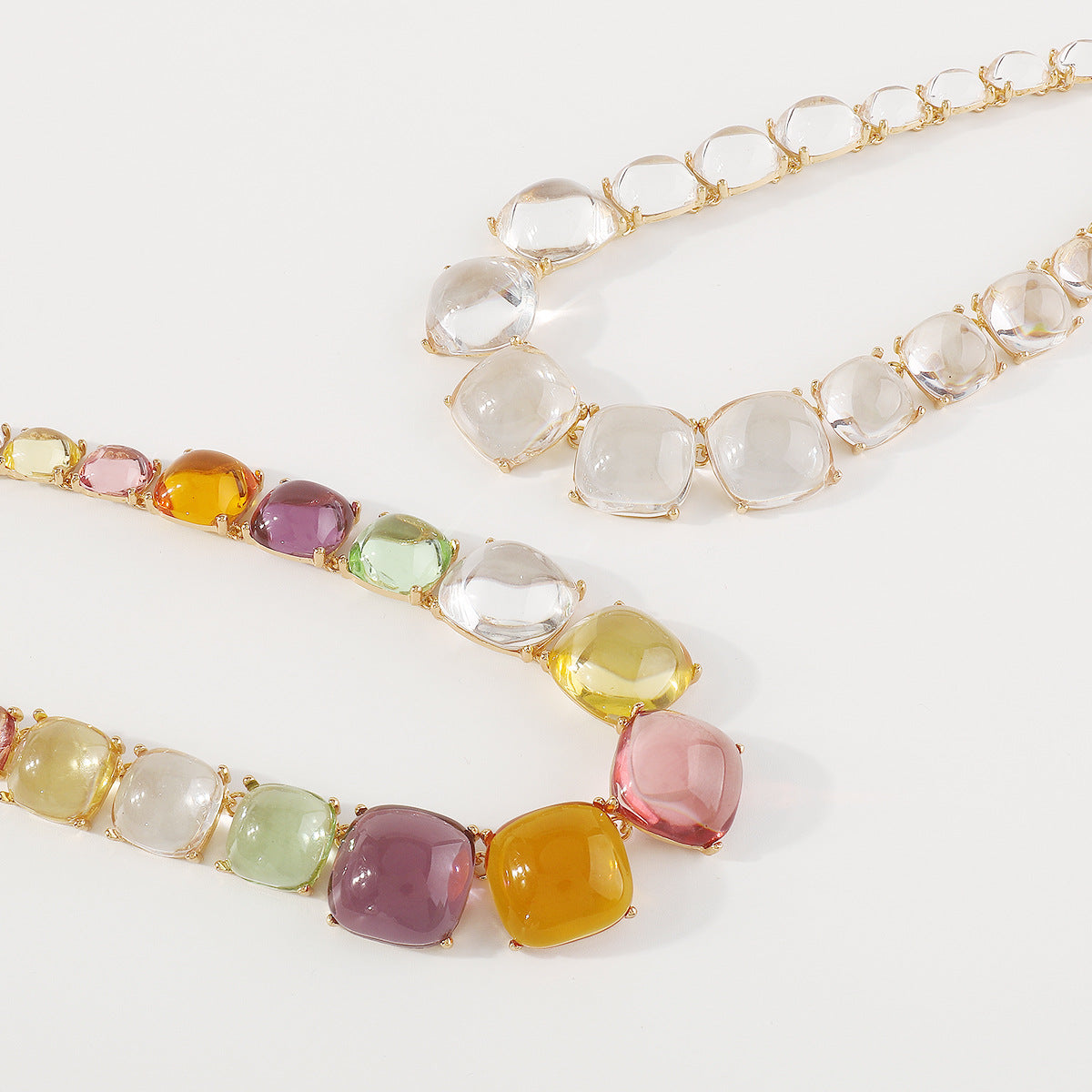Bohemian Colorblock Jelly Choker Necklace