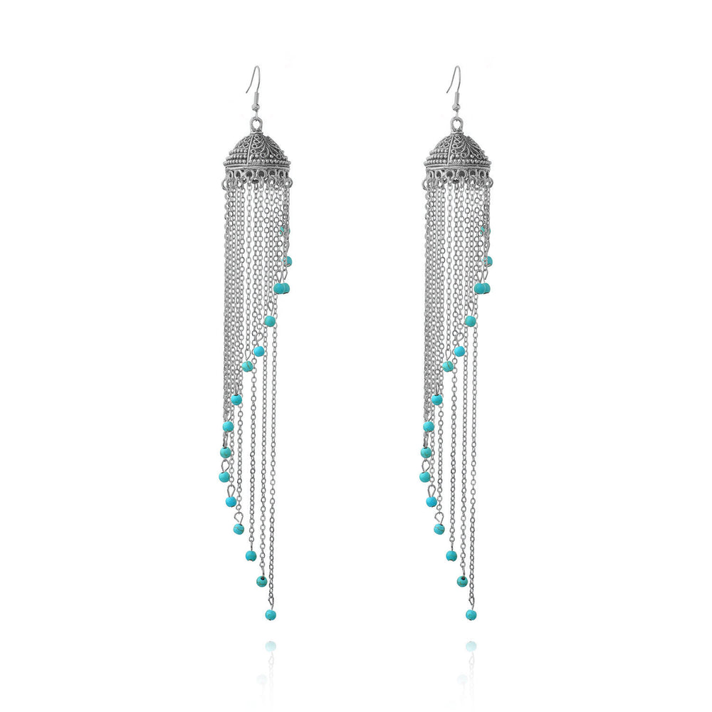Vintage Castle Tassel Earrings