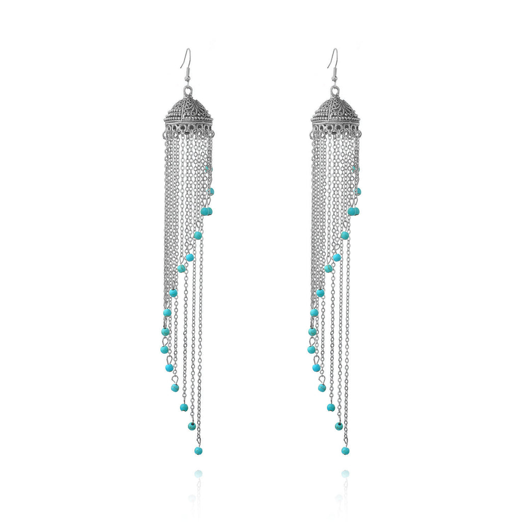 Vintage Castle Tassel Earrings