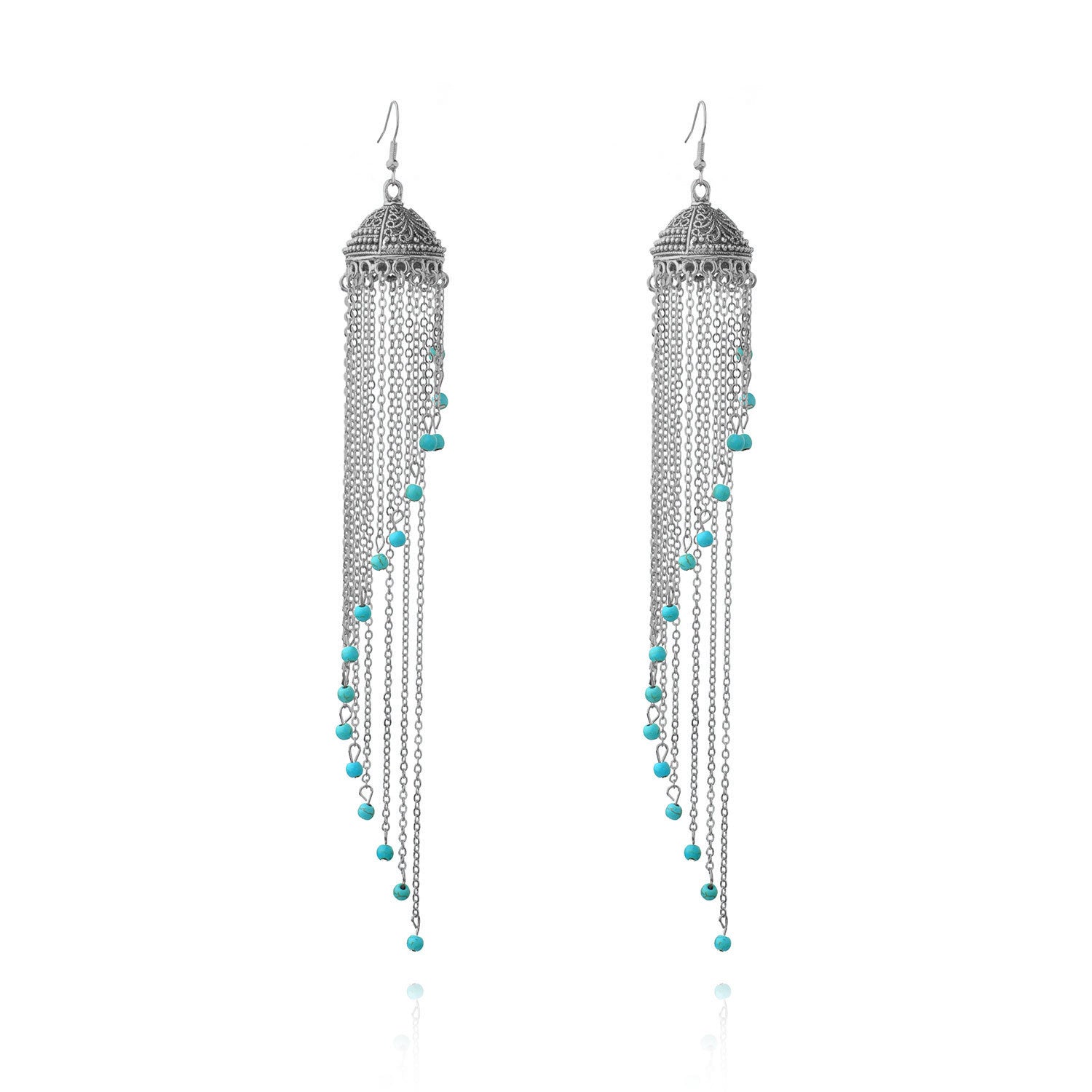 Vintage Castle Tassel Earrings