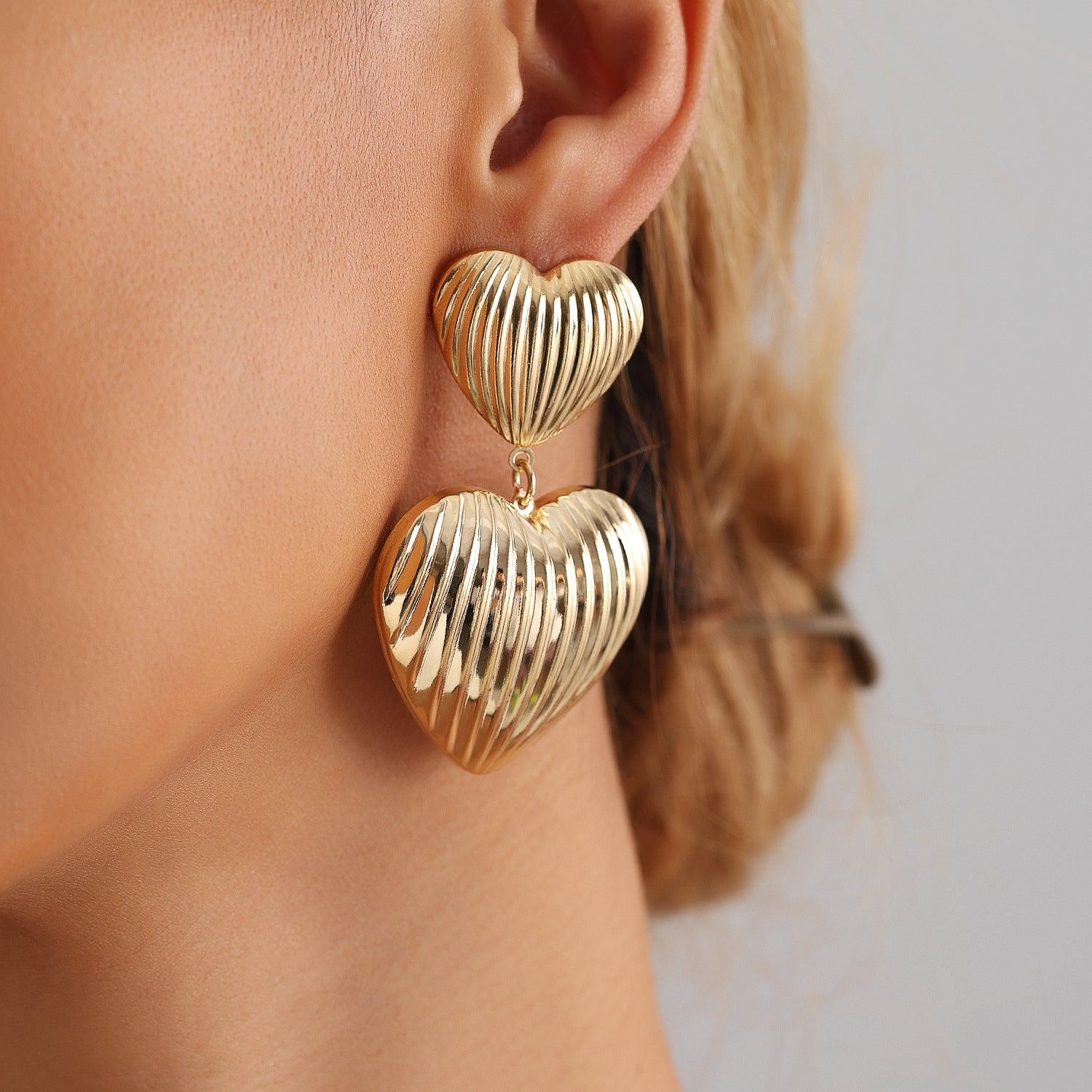 Vintage Heart Charm Earrings