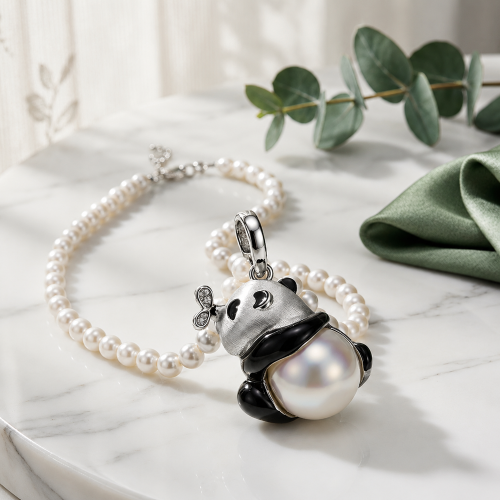 Pearl Animal Charm Necklace