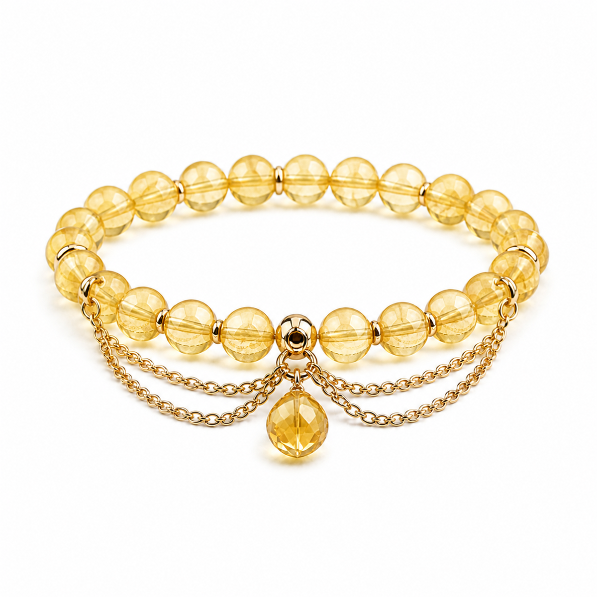 The Queen — Purple Crystal & Gold-Tone Charm Bracelet