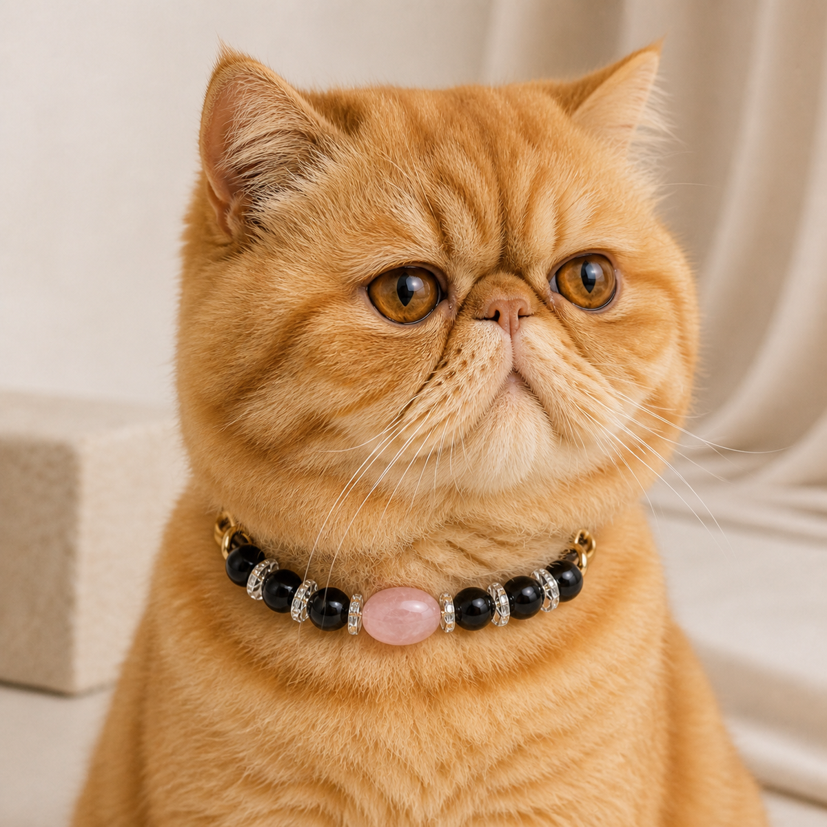 The King — Personalized Crystal Leather Pet Collar