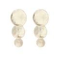 Triple-Layer Hammered Geometric Disc Studs