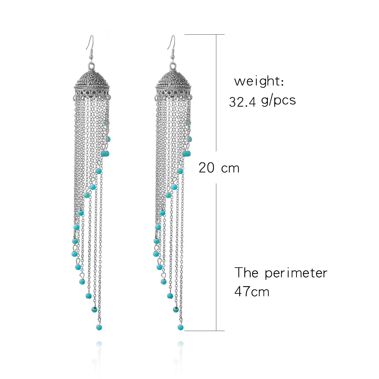 Vintage Castle Tassel Earrings