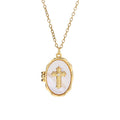 Resin Shell Cross Necklace