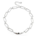 Grey Crystal Geometric Choker Necklace