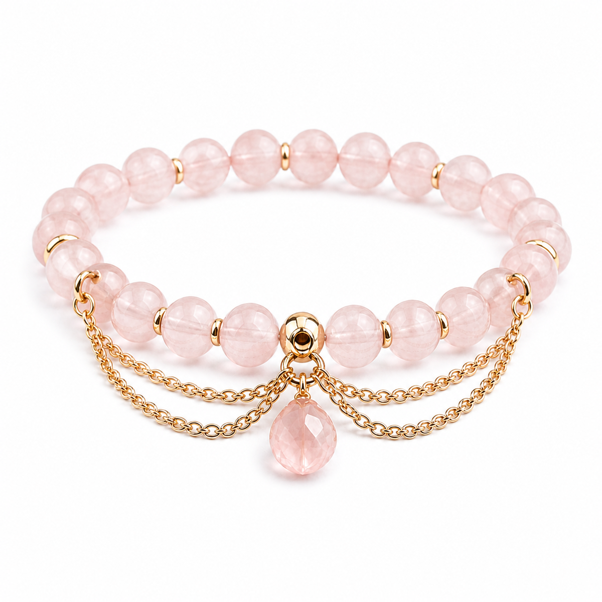 The Queen — Purple Crystal & Gold-Tone Charm Bracelet
