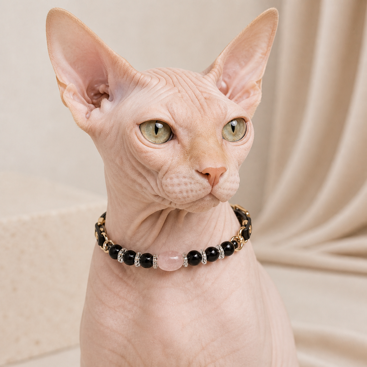 The King — Personalized Crystal Leather Pet Collar